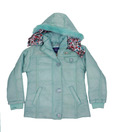 Fort Collins Sea Green Fur Hood Jacket For Kids