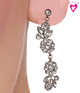 Diva Floral White Stones Earrings
