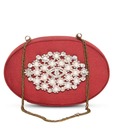 Favola Captivating Red Brooch Clutch