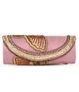 Favola Pink Butterfly Embroided Clutch