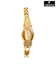 Calvino Bejewelled Gold Dial Watch