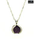 Piebee Silver String Amethyst Pendant Necklace