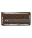 Ivy Glossy Brown Shimmery Clutch