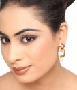 Kshitij Golden Pearl Drop Earrings