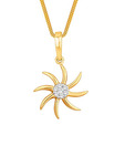 Gili Starry Design Diamond  Studded Gold Pendant
