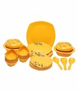 REAL Yellow With Abstract Pattern Square 32 Pcs Dinner Set