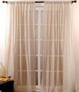 Deco Window Elegant Stripes Sheer Door Curtain