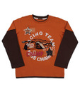 Unikid Orange & Brown Racing Team Champ Sweatshirt