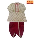 Exclusive from Jaipur Red and Golden Dhoti Kurta For Kids