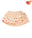 Unamia Cream & Orange Designer Skirt For Kids