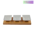 Plumeria Snack Serving Square Bowl