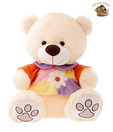 Dimpy Stuff Beige Flower T-Shirt Bear Soft Toy-45 cm