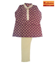 Exclusive from Jaipur Maroon & Beige Kurta Pyjama For Kids For Kids