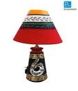ExclusiveLane Terracotta Madhubani Lamp Black