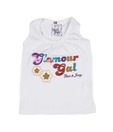 Gini & Jony Cotton White Sequins Knit Top For Kids