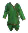 Kilkari Elegant Green Angrakha Dhoti For Kids