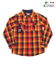 Nauti Nati Vibrant Yellow & Red Checks Shirt For Kids