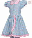 Kilkari Pretty Blue Frill Dress For Kids