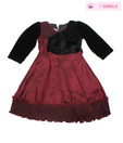 Isabelle Maroon & Black Party Frock For Kids
