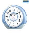Rhythm Pearl Blue & White Table Clock