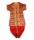 Raja Sahab Red & Golden Traditional Set For Kids