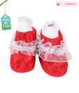 Isabelle Royal Red Infant Booties Pack of 2 For Kids