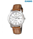 Casio Brown Leather Strap Watch