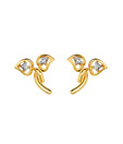 AG Diamond Heart Leaf Earrings