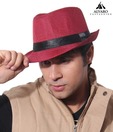 Alvaro Urbane Red & Black Checkered Print Hat