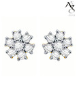 Ag Real Diamond Pressure Set Fashion Earrings