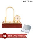 Antraa Silver & Gold Finish Classic Table Top Clock