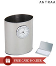 Antraa Designer Silver Finish Table Top Clock