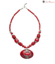 Art Mannia Striking Red Beads Necklace