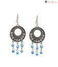 Art Mannia Stylish Round Antique Silver Earrings