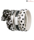 Art Mannia Pretty Black & White Bangle Set
