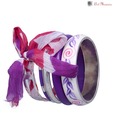 Art Mannia Purple & White Bangle Set