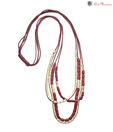 Art Mannia Multistring Red & Golden Neckpiece