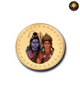 Aarya24kt Shankar Parvati Gold plated coin AR-CN-008