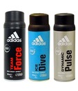 Adidas Ice + Dynamic Plus + Team Force Deo (150 ml Each)
