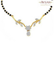 Avsar Real Gold and Diamond Enticing Flower Mangalsutra