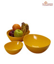 Aapno Rajasthan Thai Melamine Yellow Serving Bowl Set