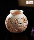 Aapno Rajasthan Round Carved Stone Vase