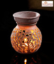 Aapno Rajasthan Pot Shaped T-lite Holder With Oil Burner