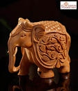 Aapno Rajasthan Intricately Carved Elephant Showpiece
