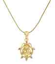 Adhira Artistically Designed Ganpati Crystal Chain Pendant