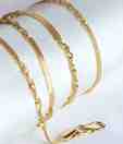 Aiza Flat Pattern 18kt Gold Chain