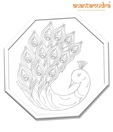 Anantamudra 10g 24 kt Certified Peacock Silver Coin In 999 Purity