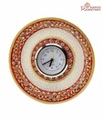 Aapno Rajasthan Gold Embossed Round Table Alarm Clock 