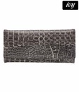 Ivy Brown & Mauve Croc Print Clutch