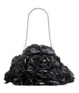 1 Bolzo Elegant Black Rose Corsages Clutch